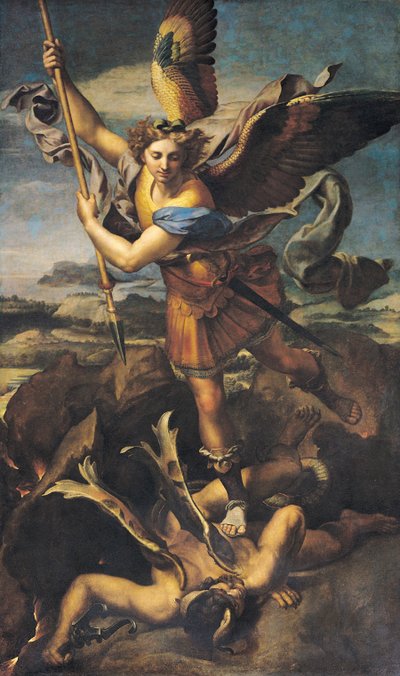 St. Michael Overwhelming the Demon by Raffaello Sanzio Raphael